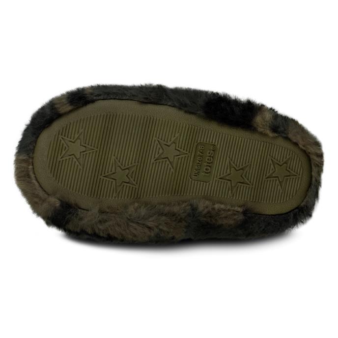totes toasties® Kids Dino Boot Slippers Khaki Extra Image 6